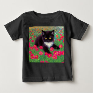 Gustav Klimt Tuxedo Cat Baby T-shirt