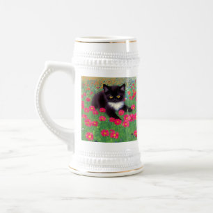 Gustav Klimt Tuxedo Cat Bierglas
