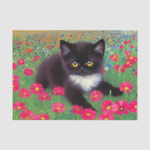 Gustav Klimt Tuxedo Cat Seidenpapier