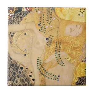 Gustav Klimt - Wasser-Schlangen I Fliese