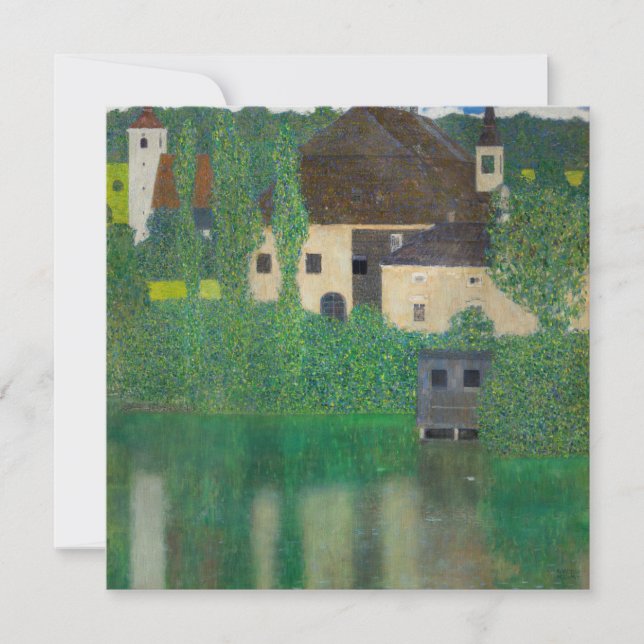 Gustav Klimt - Wasserburg Dankeskarte (Vorderseite)