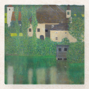 Gustav Klimt - Wasserburg Glasuntersetzer