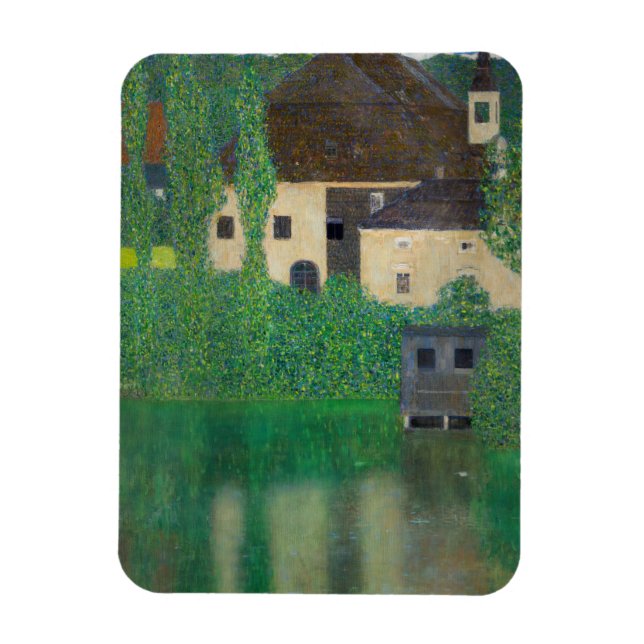Gustav Klimt - Wasserburg Magnet (Vertikal)