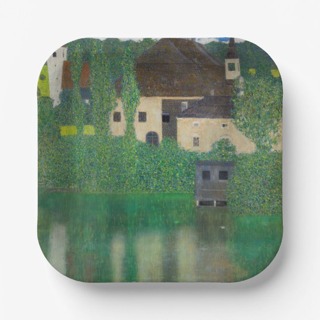 Gustav Klimt - Wasserburg Pappteller (Vorderseite)