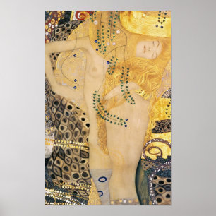 Gustav Klimt - Wasserläufe I Poster