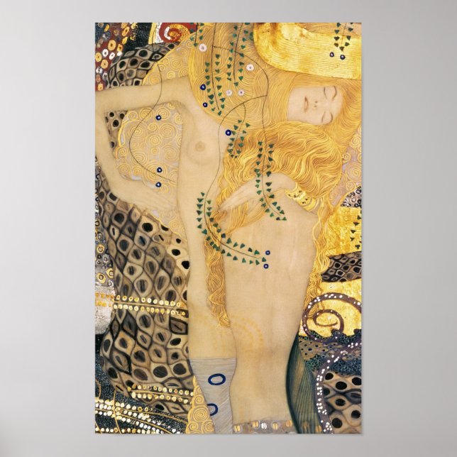 Gustav Klimt - Wasserläufe I Poster (Vorne)
