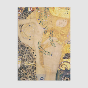 Gustav Klimt - Wasserläufe I Seidenpapier