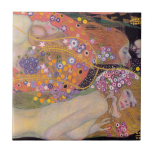 Gustav Klimt - Wasserläufe II Fliese