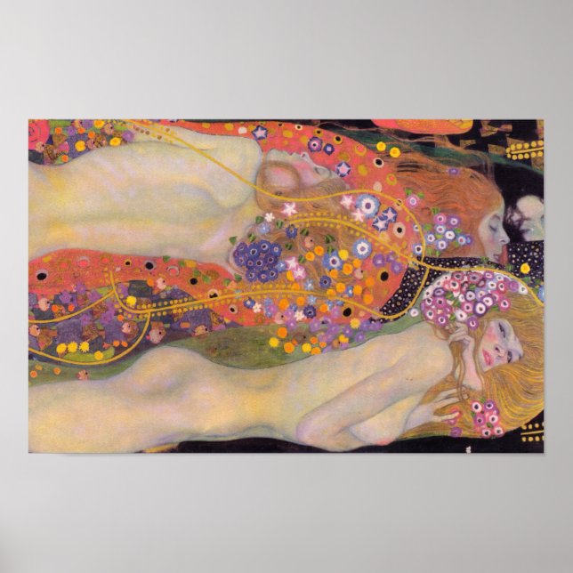 Gustav Klimt - Wasserläufe II Poster (Vorne)