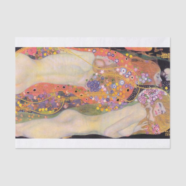 Gustav Klimt | Water Serpents II (1907) Seidenpapier (Vorderseite)