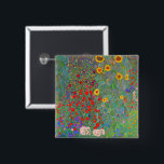 Gustav Klimts Bauerngarten mit Sonnenblumen Button<br><div class="desc">Gustav Klimts Bauerngarten mit Sonnenblumenknopf.</div>