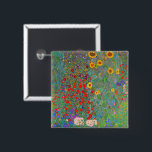 Gustav Klimts Bauerngarten mit Sonnenblumen Button<br><div class="desc">Gustav Klimts Bauerngarten mit Sonnenblumenknopf.</div>