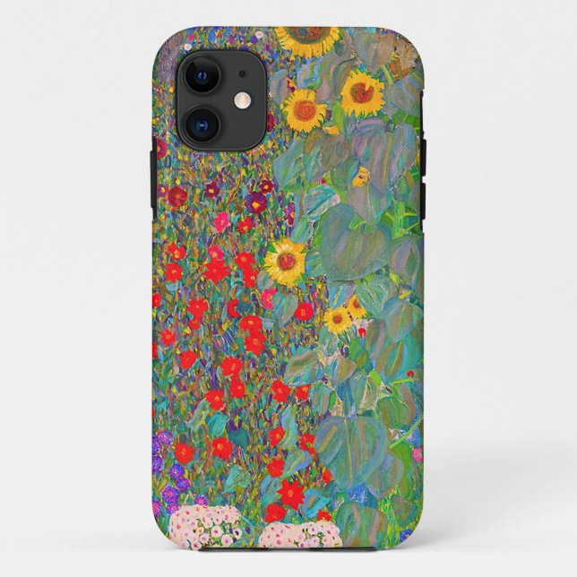 Gustav Klimts Bauerngarten mit Sonnenblumen Case-Mate iPhone Hülle (Rückseite)