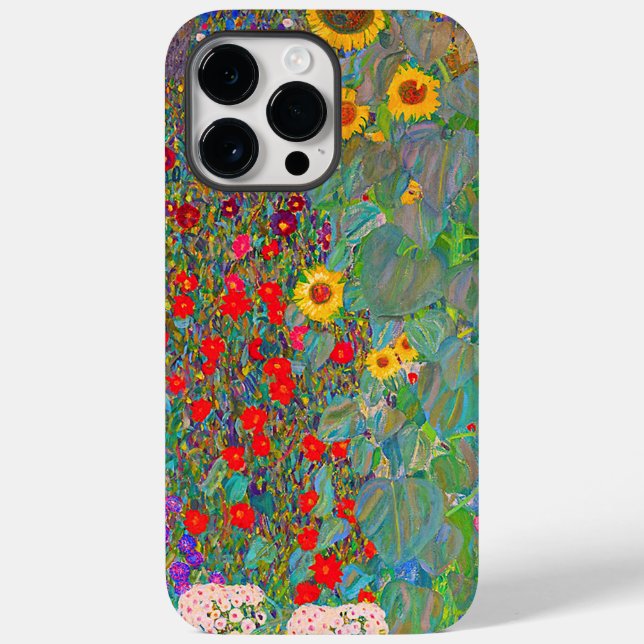 Gustav Klimts Bauerngarten mit Sonnenblumen Case-Mate iPhone Hülle (Rückseite)
