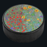Gustav Klimts Bauerngarten mit Sonnenblumen Eishockey Puck<br><div class="desc">Gustav Klimts Bauerngarten mit Sonnenblumen Hockey Puck.</div>