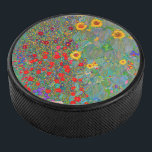Gustav Klimts Bauerngarten mit Sonnenblumen Eishockey Puck<br><div class="desc">Gustav Klimts Bauerngarten mit Sonnenblumen Hockey Puck.</div>