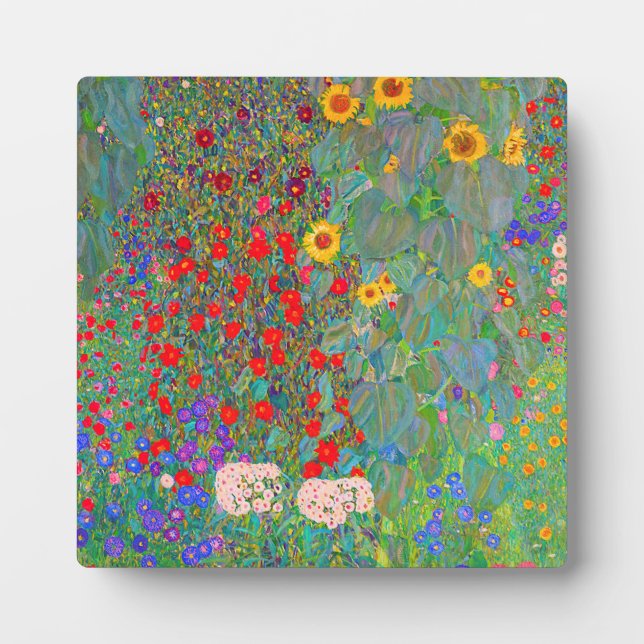 Gustav Klimts Bauerngarten mit Sonnenblumen Fotoplatte (Vorderseite)