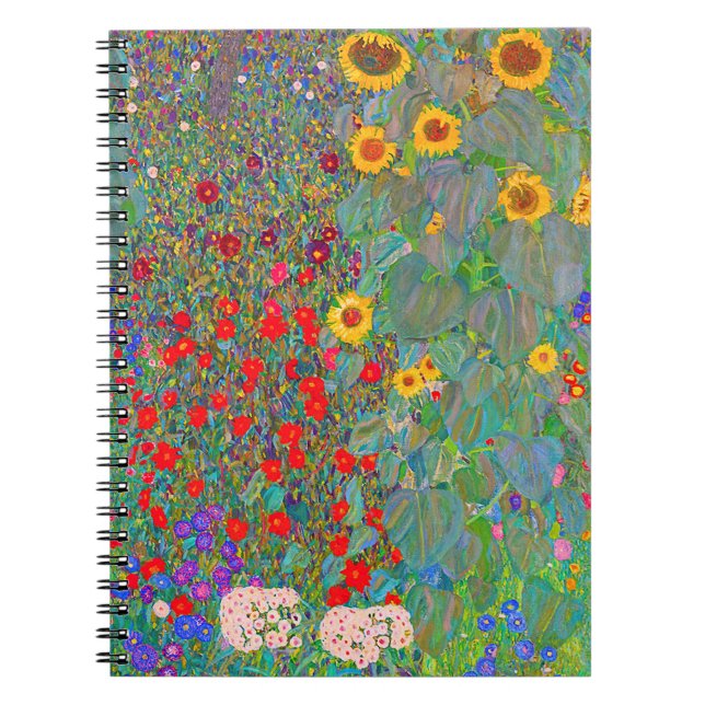 Gustav Klimts Bauerngarten mit Sonnenblumen Notizblock (Vorderseite)