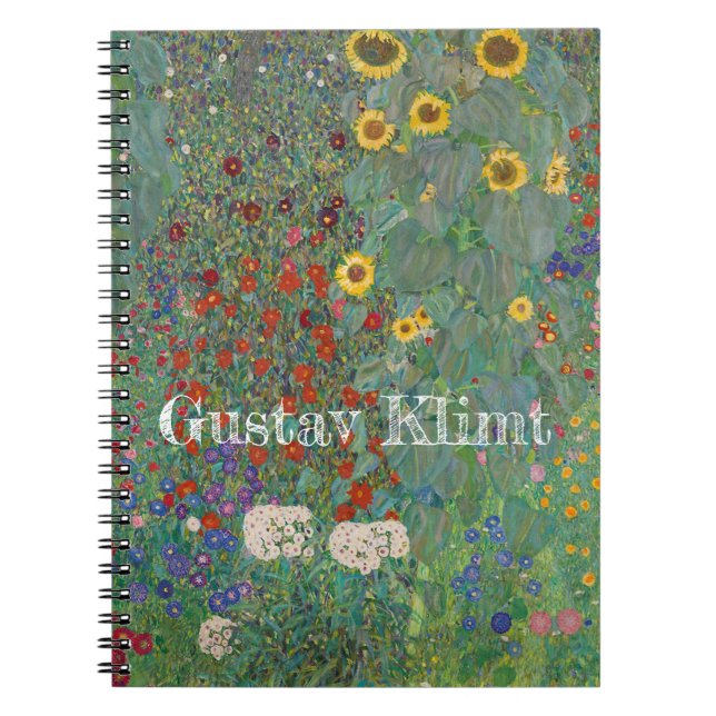 Gustav Klimts Bauerngarten mit Sonnenblumen Notizblock (Vorderseite)