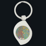 Gustav Klimts Bauerngarten mit Sonnenblumen Schlüsselanhänger<br><div class="desc">Gustav Klimts Bauerngarten mit Sonnenblumen Schlüsselanhänger.</div>