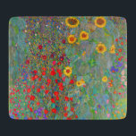 Gustav Klimts Bauerngarten mit Sonnenblumen Schneidebrett<br><div class="desc">Der Bauerngarten von Gustav Klimt mit Sonnenblumen-Schneidebrett.</div>