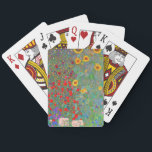 Gustav Klimts Bauerngarten mit Sonnenblumen Spielkarten<br><div class="desc">Gustav Klimts Bauerngarten mit Sonnenblumen,  die Karten spielen.</div>