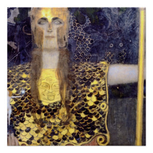 Gustav Klimts berühmtes Bild von Pallas Athena Poster