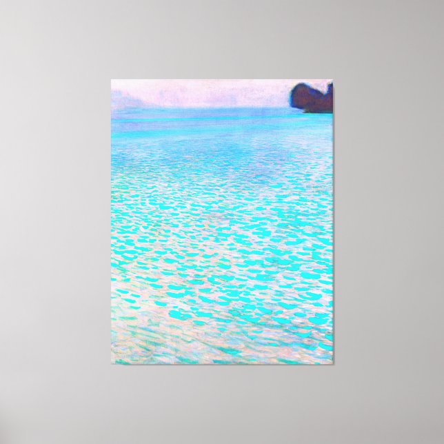Gustav Klimts berühmtes Gemälde Attersee. Leinwanddruck (Vorderseite)