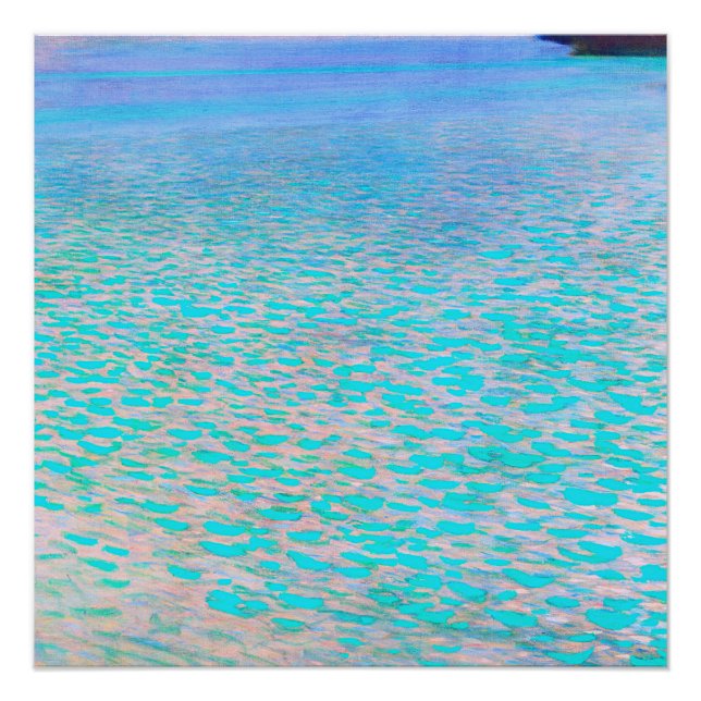 Gustav Klimts berühmtes Gemälde Attersee. Poster (Vorderseite)