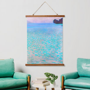 Gustav Klimts berühmtes Gemälde Attersee. Wandteppich Mit Holzrahmen