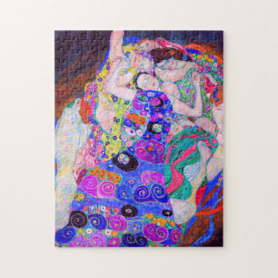 Gustav Klimts berühmtes Gemälde Die Jungfrau (1913 Puzzle