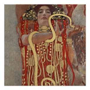 Gustav Klimts berühmtes Gemälde Hygieia. Poster