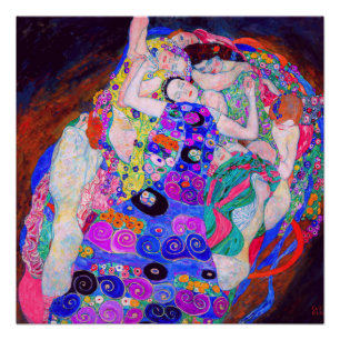 Gustav Klimts berühmtes Gemälde The Virgin (1913). Poster