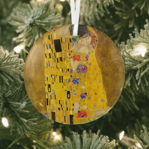 Gustav Klimts berühmtes Kissenbild. Ornament Aus Glas