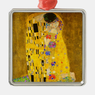 Gustav Klimts berühmtes Kissenbild. Ornament Aus Metall