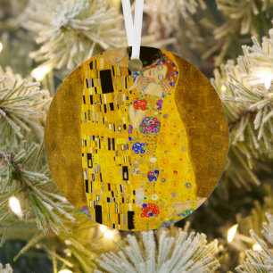 Gustav Klimts berühmtes Kissenbild. Ornament Aus Metall