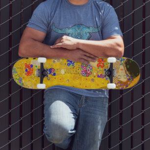 Gustav Klimts berühmtes Kissenbild. Skateboard