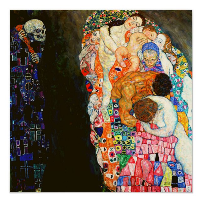 Gustav Klimts Bild von Tod und Leben. Poster (Vorderseite)