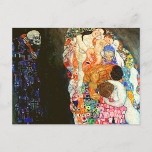 Gustav Klimts Bild von Tod und Leben. Postkarte