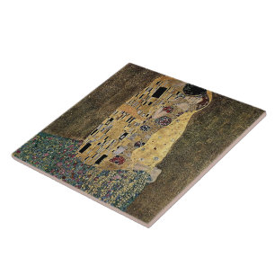 Gustav Klimts Der Kuss (circa 1908) Fliese