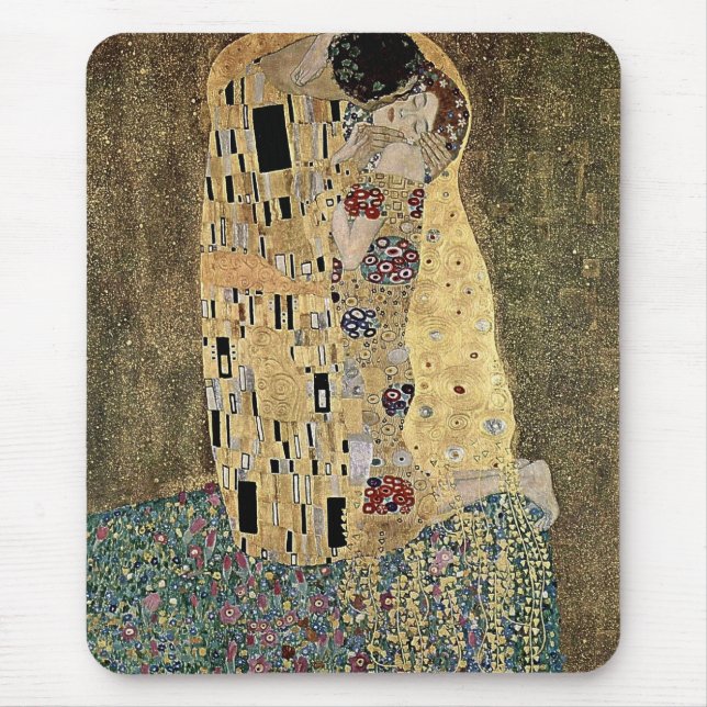 Gustav Klimts Der Kuss (circa 1908) Mousepad (Vorne)