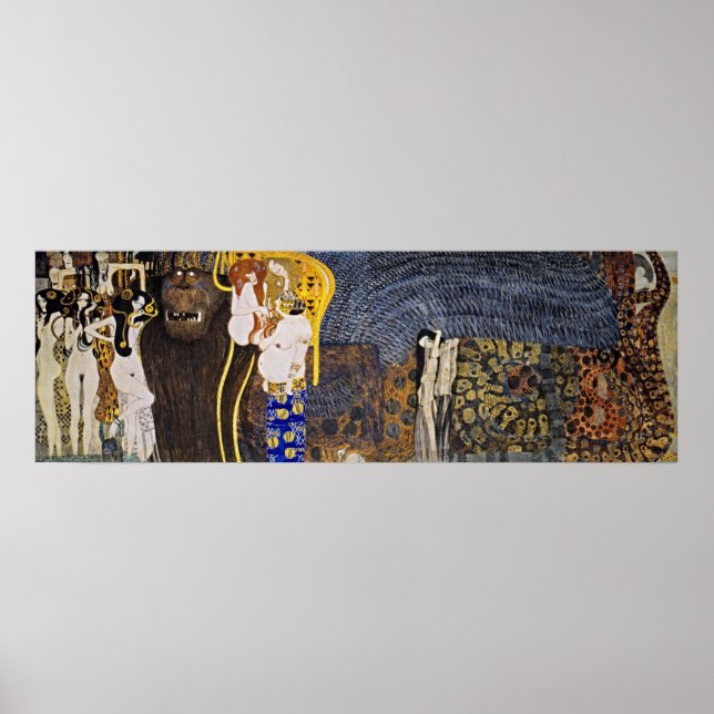 Gustav Klimts feindselige Power Poster (Vorne)