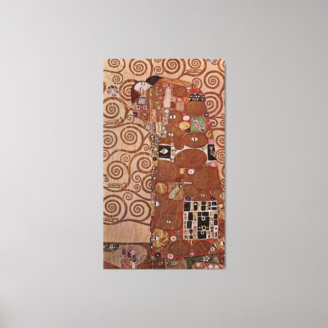 Gustav Klimts Gemälde: Die Embrace (ca. 1909) Leinwanddruck (Vorderseite)