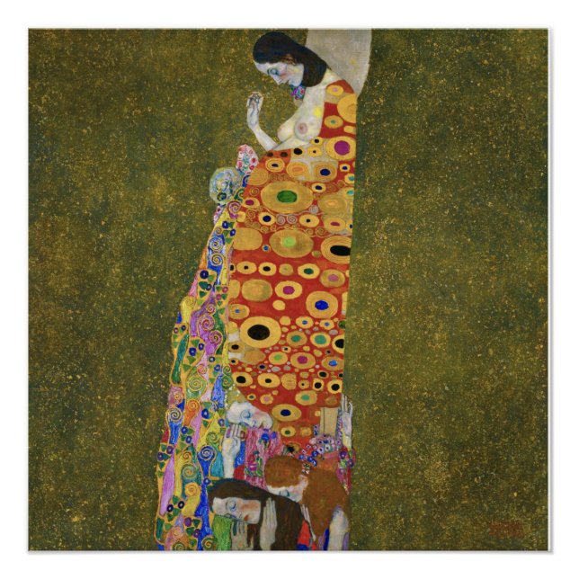Gustav Klimts Hoffnung II (1907-1908) berühmtes Ge Poster (Vorderseite)