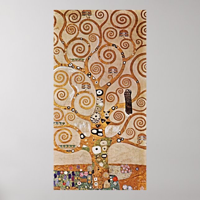 Gustav Klimts ikonischer Baum des Lebens Poster (Vorne)