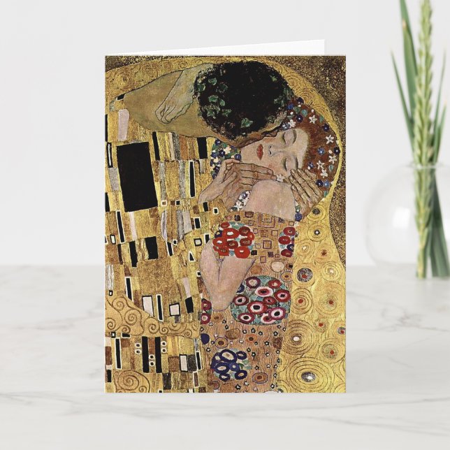 Gustav Klimts Kissendetails (ca. 1908) Karte (Vorderseite)