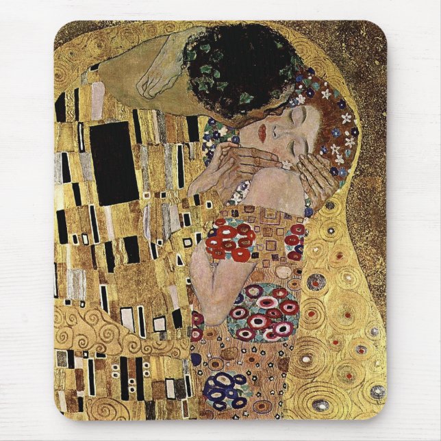 Gustav Klimts Kissendetails (ca. 1908) Mousepad (Vorne)