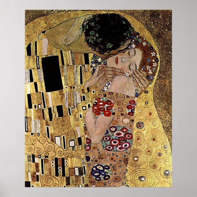 Gustav Klimts Kissendetails (ca. 1908) Poster (Vorne)