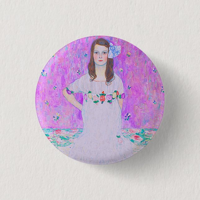 Gustav Klimts Mäda Primavesi-Gemälde    Button (Vorderseite)