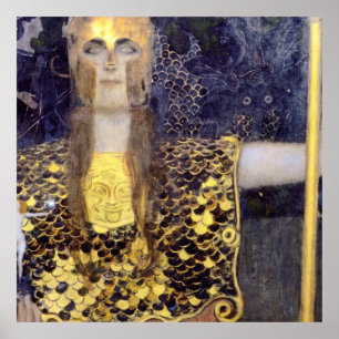 Gustav Klimt's Pallas Athena famous painting   Poster